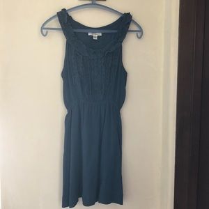 Trinity Blue Dress with Ruffle Detail